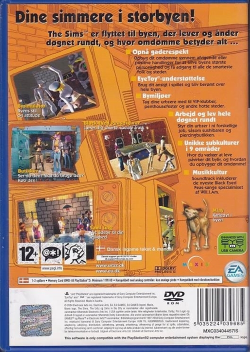 The Urbz Sims in the City - Dansk - PS2 (B Grade) (Genbrug)